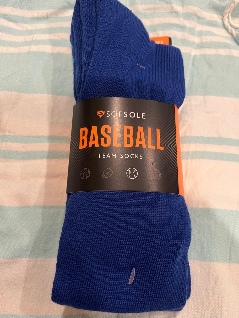 NWT Men's Royal Blue Baseball Team Athletic Socks